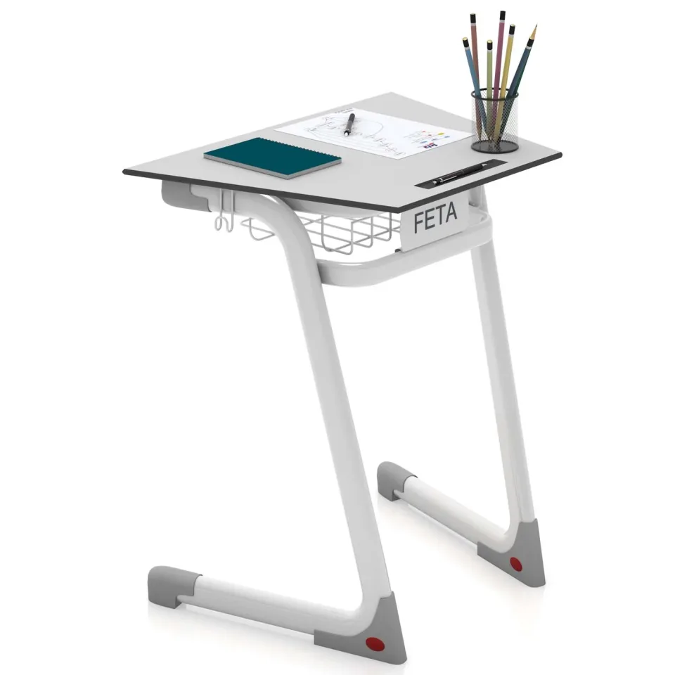 Jasper Trapezoid Single School Desk - Image 2